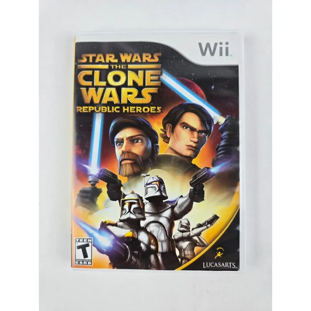 Nintendo Wii Lot Star Wars Games Clone Wars, Complete Saga, Force Unleashed II
